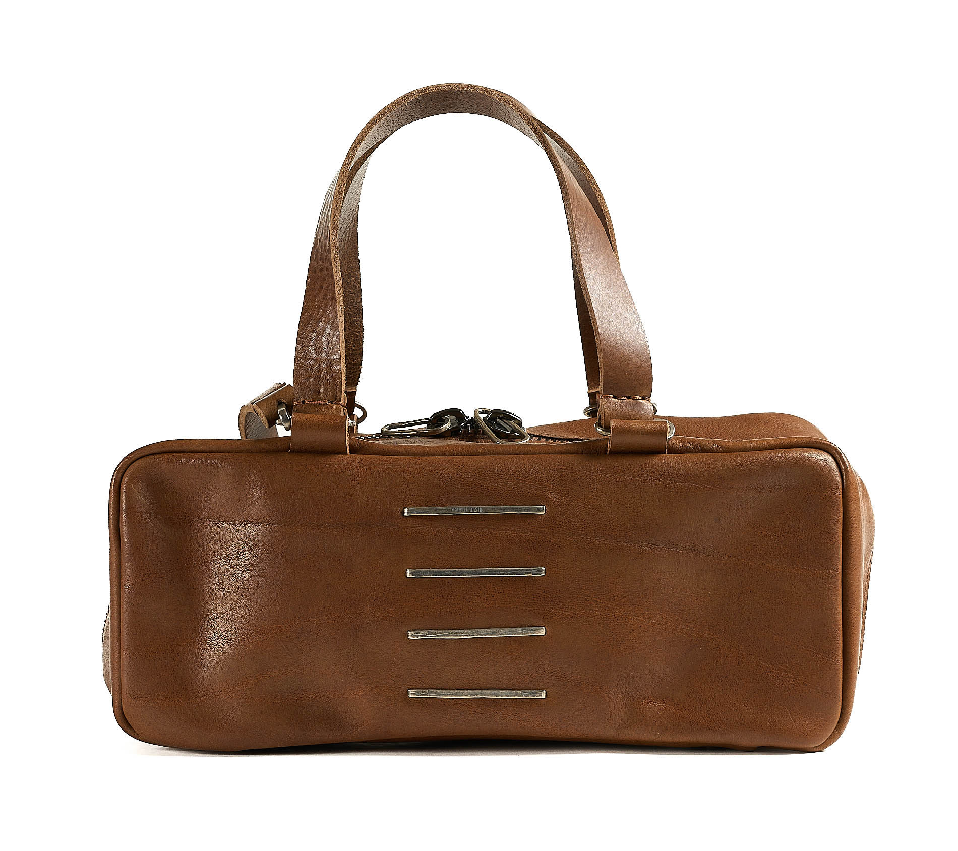 daniele basta leather and silver bags - FRONT